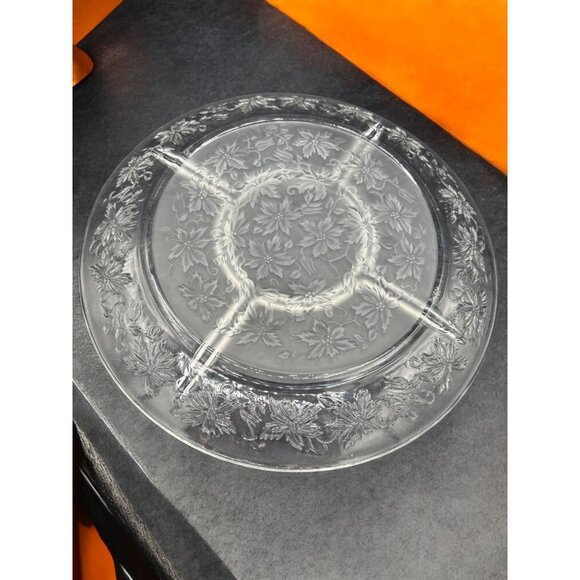 Vintage Princess House Fantasia Divided Serving Platter floral 13" - Picture 3 of 8